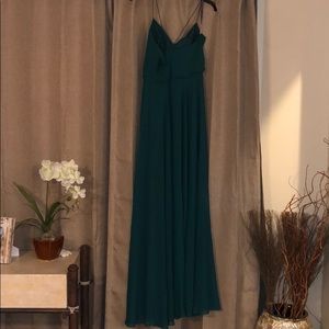 Formal Emerald green floor length, size 4.